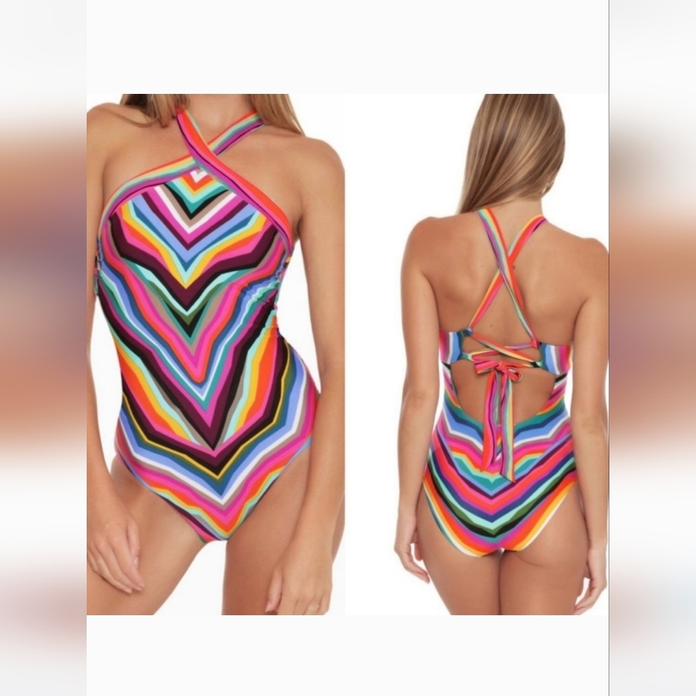 Trina Turk Louvre One Piece Reversible Swimsuit Size 14 NEW WITH TAGS